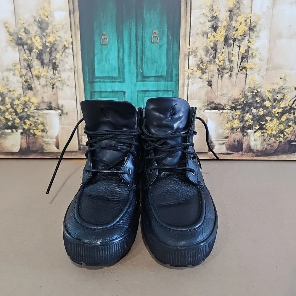 Polo by ralph Lauren leather hi top Lace Up Men's shoes Size 11 D